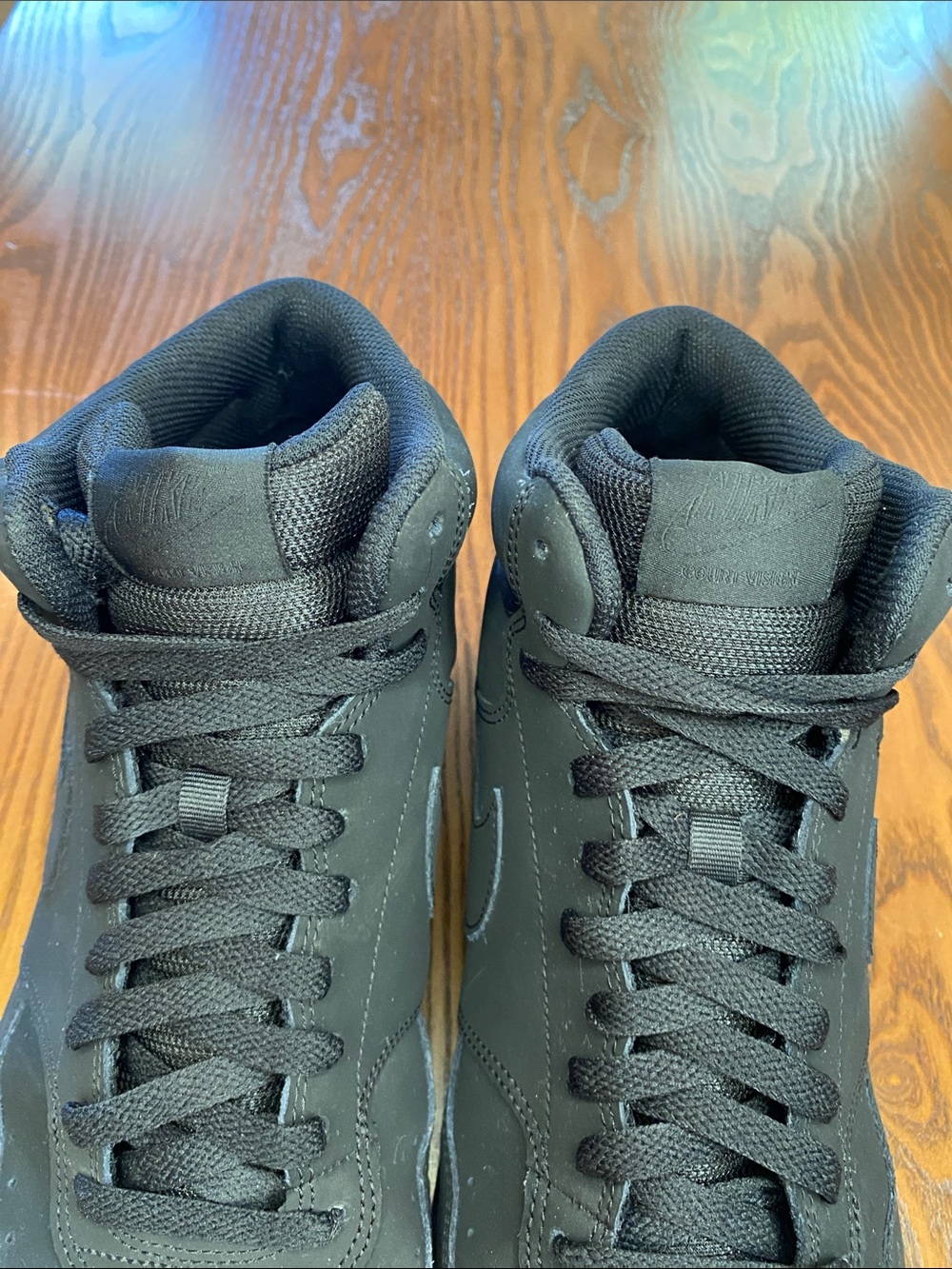 Nike Black High-Top Sneakers with Subtle Swoosh - Men’s Size 12 - Picture 6 of 9